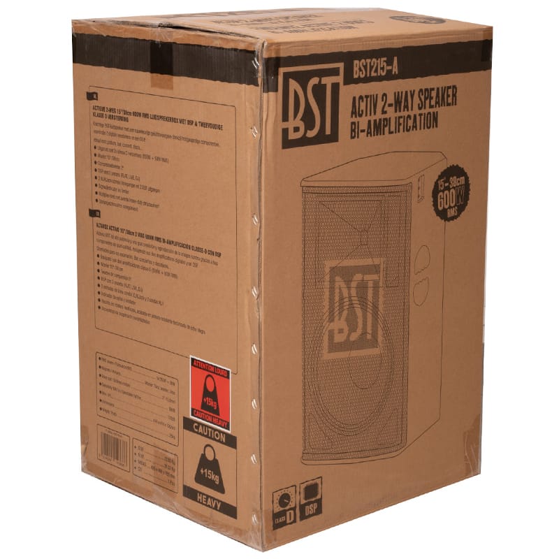 Bst Audio profesional Boxa Activa Profesionala BST BST215-A | 15", 600W RMS, Clasa D, DSP