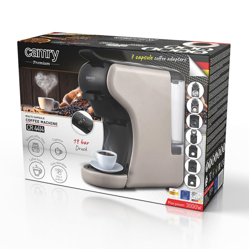 Camry Espressor manual Espressor Camry CR4414BM | 19 Bar, Multi Capsule, 1450W
