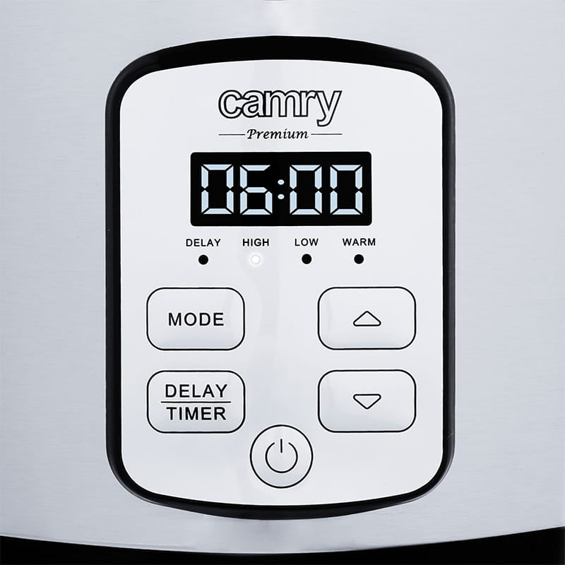 Camry Multicooker Slow Cooker Camry CR6414 | 4.7L, 200W, Digital, Ceramic Bowl