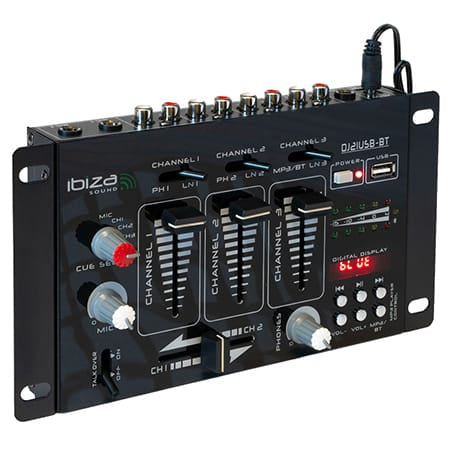 Ibiza Sound Mixer Mixer Ibiza Sound DJ21USB-BT | 7 Canale, USB/MP3, Bluetooth, Phono/Line