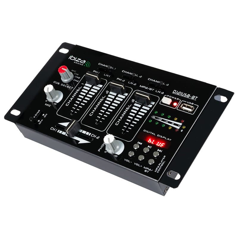 Ibiza Sound Mixer Mixer Ibiza Sound DJ21USB-BT | 7 Canale, USB/MP3, Bluetooth, Phono/Line