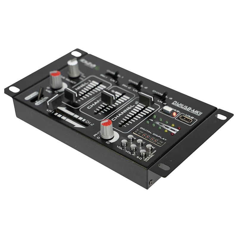 Ibiza Sound Mixer Mixer Audio Ibiza Sound DJ21USB-MKII | 7 Canale, USB/MP3, Phono/Line, VU-metru LED