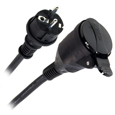 Plugger Cablu curent Cablu Extensie Plugger EUIP10M0EAS | 10m, 3x1.5mm, IP44, Negru