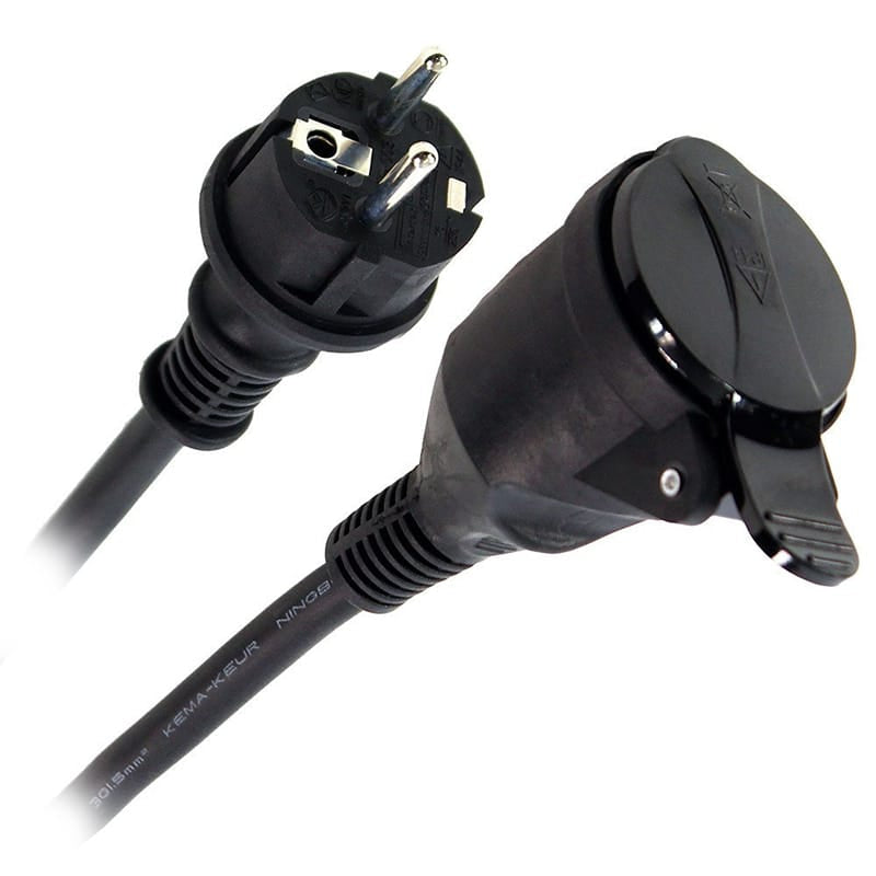 Plugger Cablu curent Cablu Extensie Plugger EUIP10M0EAS | 10m, 3x1.5mm, IP44, Negru