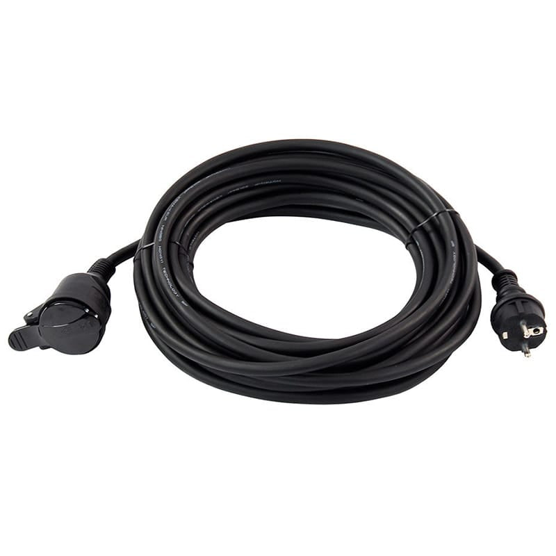 Plugger Cablu curent Cablu Extensie Plugger EUIP10M0EAS | 10m, 3x1.5mm, IP44, Negru
