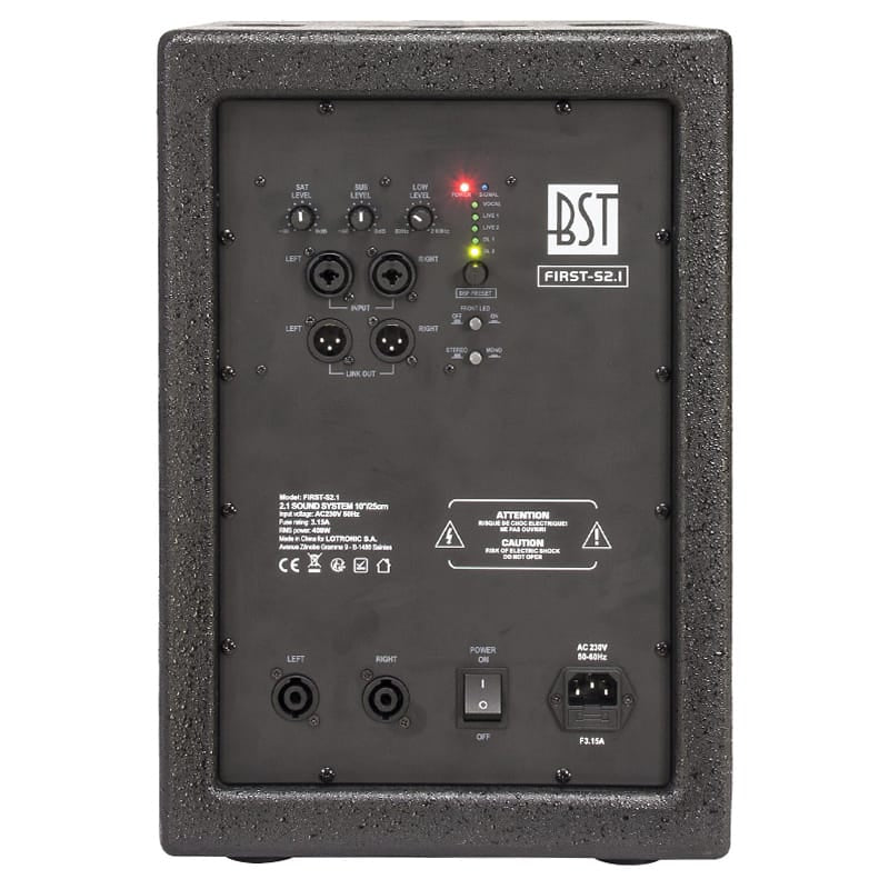 Bst Subwoofer activ Sistem Audio BST FIRST-S2.1 | 2.1, Subwoofer 10", 2 Sateliti 4", 400W RMS, Class D DSP