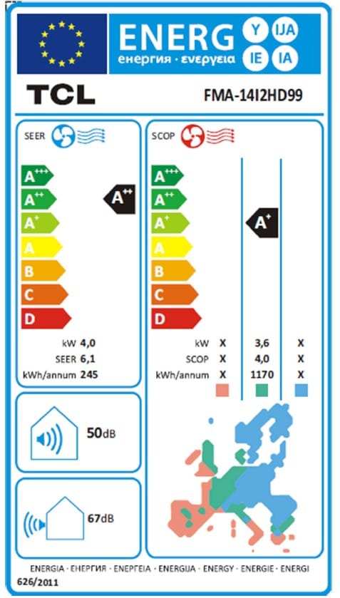 TCL Aer conditionat multisplit Sistem aer conditionat multisplit TCL FMA-14I2HD99, unitate exterioara de 14000 BTU, unitati interioare 2 x 9000 BTU, Clasa A++, R32, Incalzire, Display Digital, Air flow 3D, 4 way airflow, Eco Mode, Deep clean, I feel, Sleep mode, WiFi