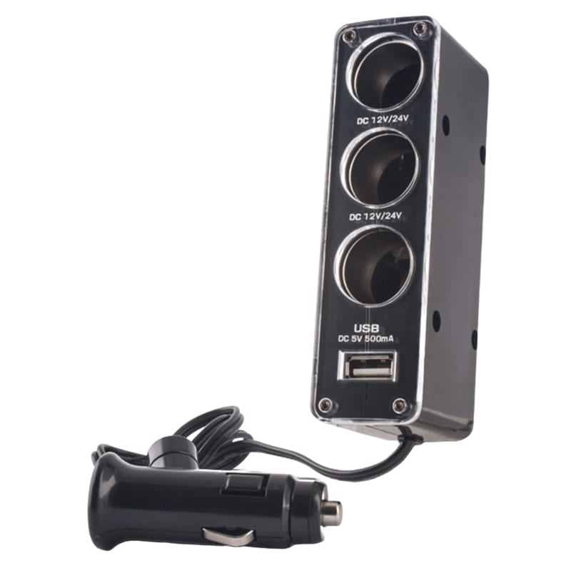 Wiwu Adaptor priza Adaptor Priza Auto Wiwu GSM001530 | 3in1, USB