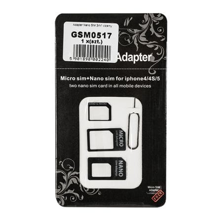 Lechpol Adaptor retea Adaptor SIM Lechpol GSM0517 | 3 in 1, Nano/Micro/Standard SIM