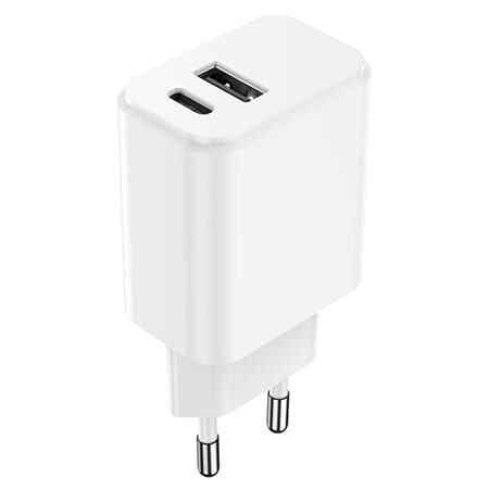 Setty Incarcator Incarcator Retea Setty GSM106083 | USB-C, USB-A, Fast Charging, 20W, Alb
