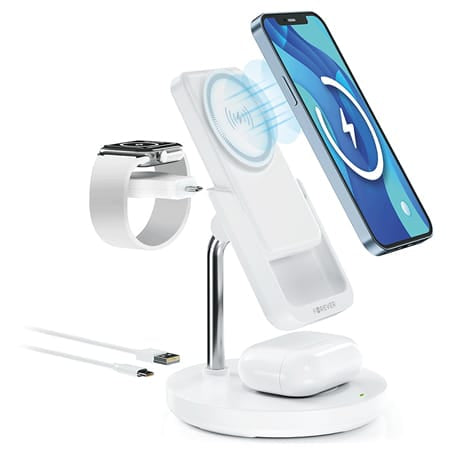 Forever Incarcator wireless Incarcator Wireless Forever GSM173083 | 5 in 1, Magnetic, Alb