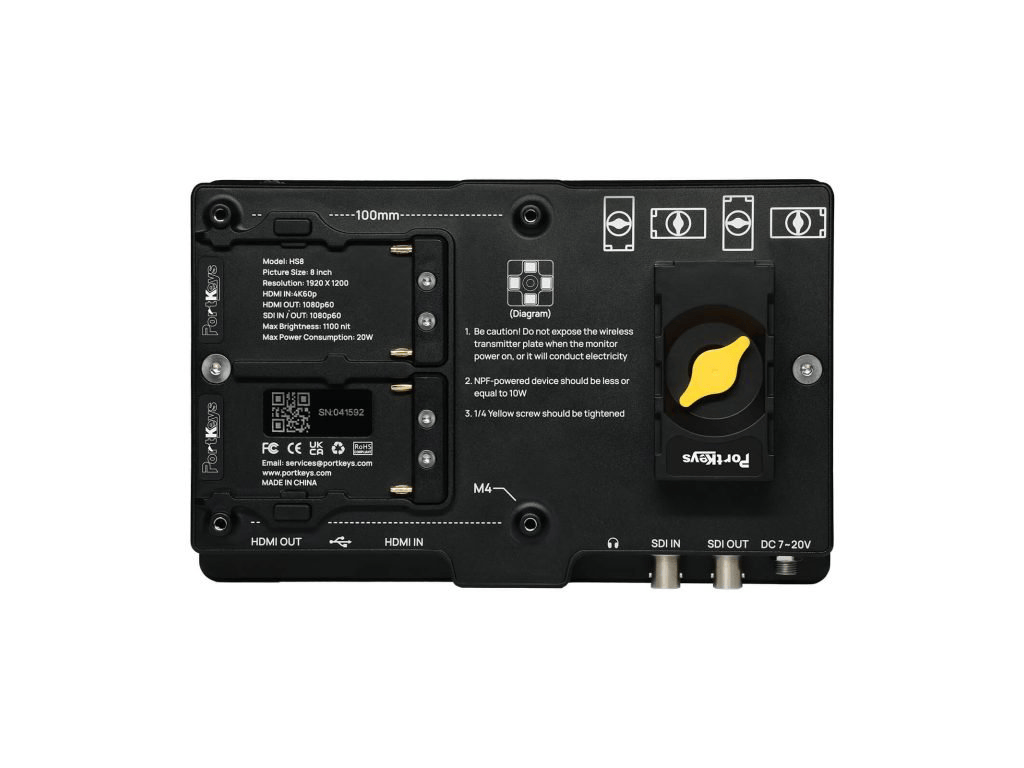 Portkeys Monitor Portkeys HS8, 8", Touchscreen1100nits, 20W