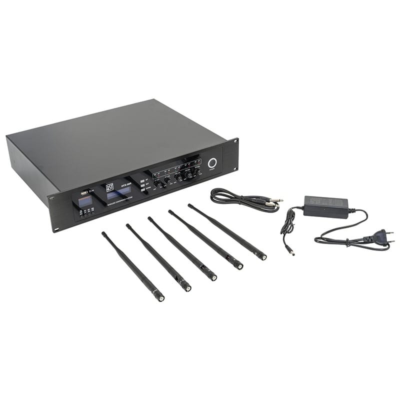 Bst Receptor Receptor UHF BST HTX-38R | 5 Canale, 256 Microfoane, Inregistrare USB, Rack 19"