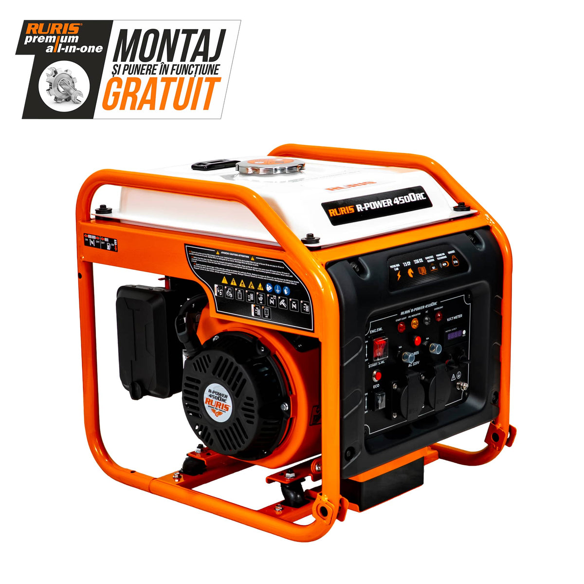 Ruris Generator curent Generator-invertor RURIS R-Power 4500RC | 7.5 CP, General Engine, Capacitate rezervor 10 L