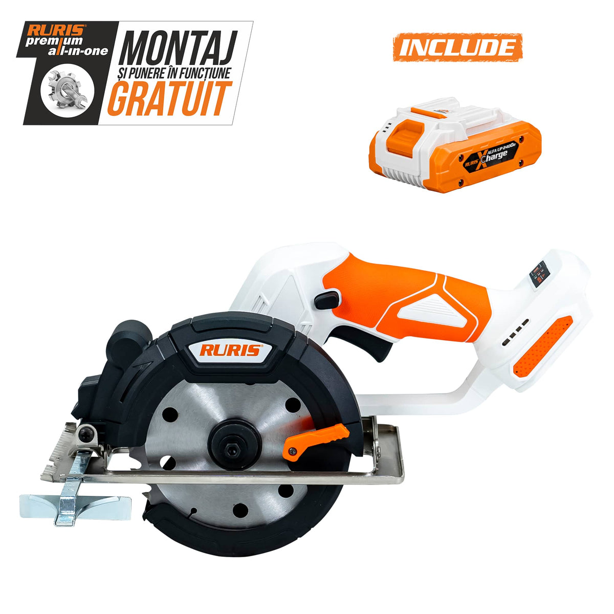 Ruris Fierastrau circular Ferastrau circular pe acumulator RURIS RMX3140 POWER ALFA UP (contine acumulator 2400e x-charge)