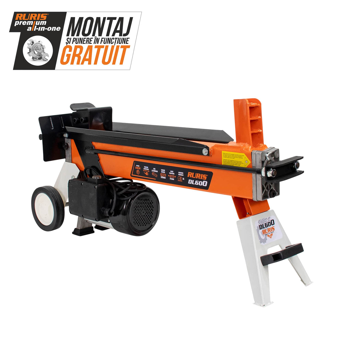 Ruris Despicator lemne Despicator lemne RURIS DL600 | 2.2 kW, Alimentare motor 230V, Grad protectie IP54