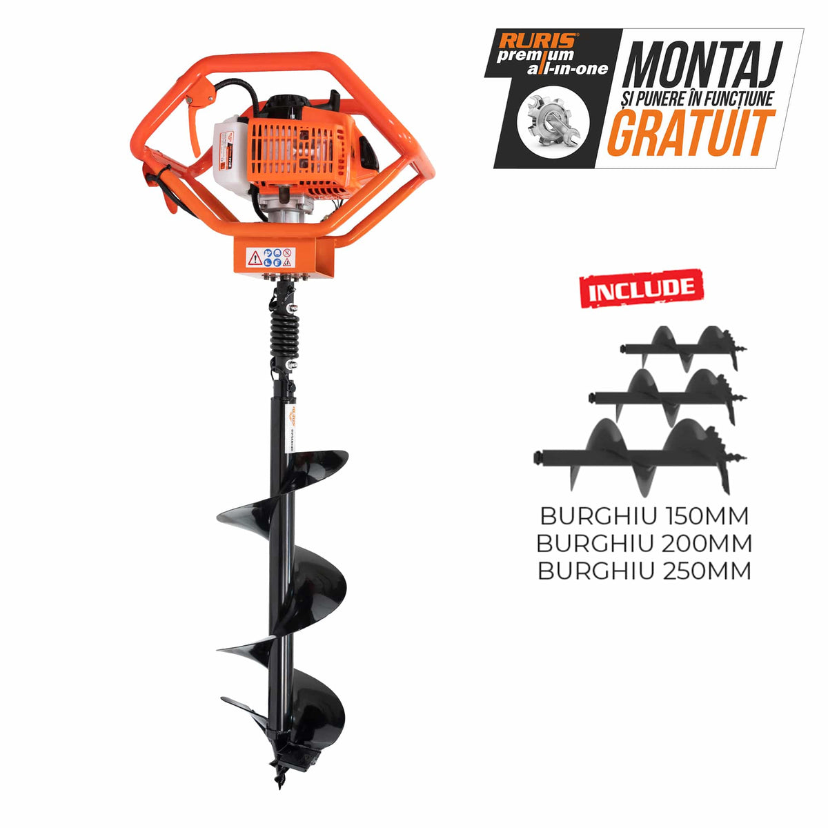 Ruris Motoburghiu Motoburghiu RURIS TT14 | 3 CP, TEZ, 2 timpi, Capacitate rezervor 1.2l