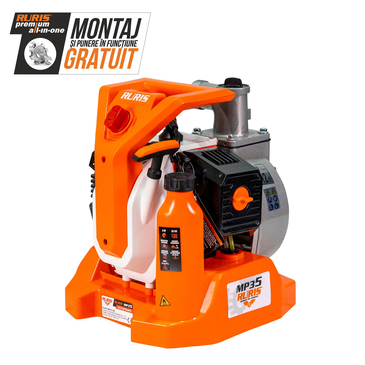 Ruris Motopompa Motopompa RURIS MP 35 | 2 CP, TEZ, Debit maxim 10-15 m3/h