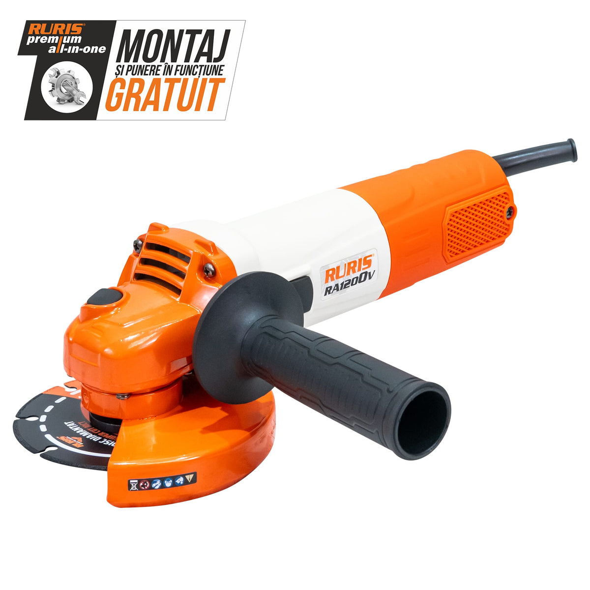 Ruris Polizor unghiular Polizor unghiular RURIS RA1200V | 1200W, Electric, Alimentare 220V-240V- 50Hz