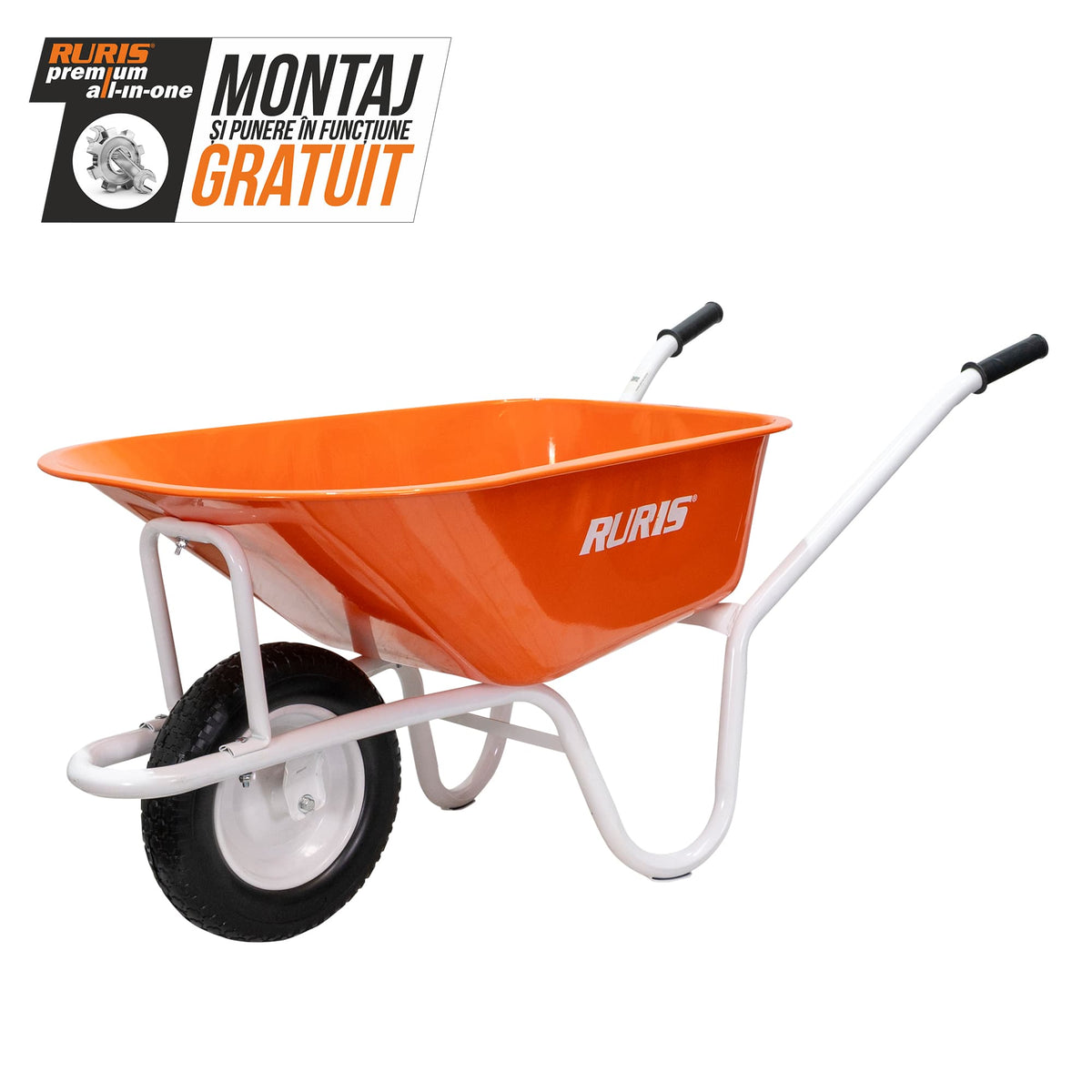 Ruris Roaba Roaba RURIS RTS 1100M CUVA METAL 100L | Capacitate cuva 100 Litri, Material cuva Metal, Material janta metal