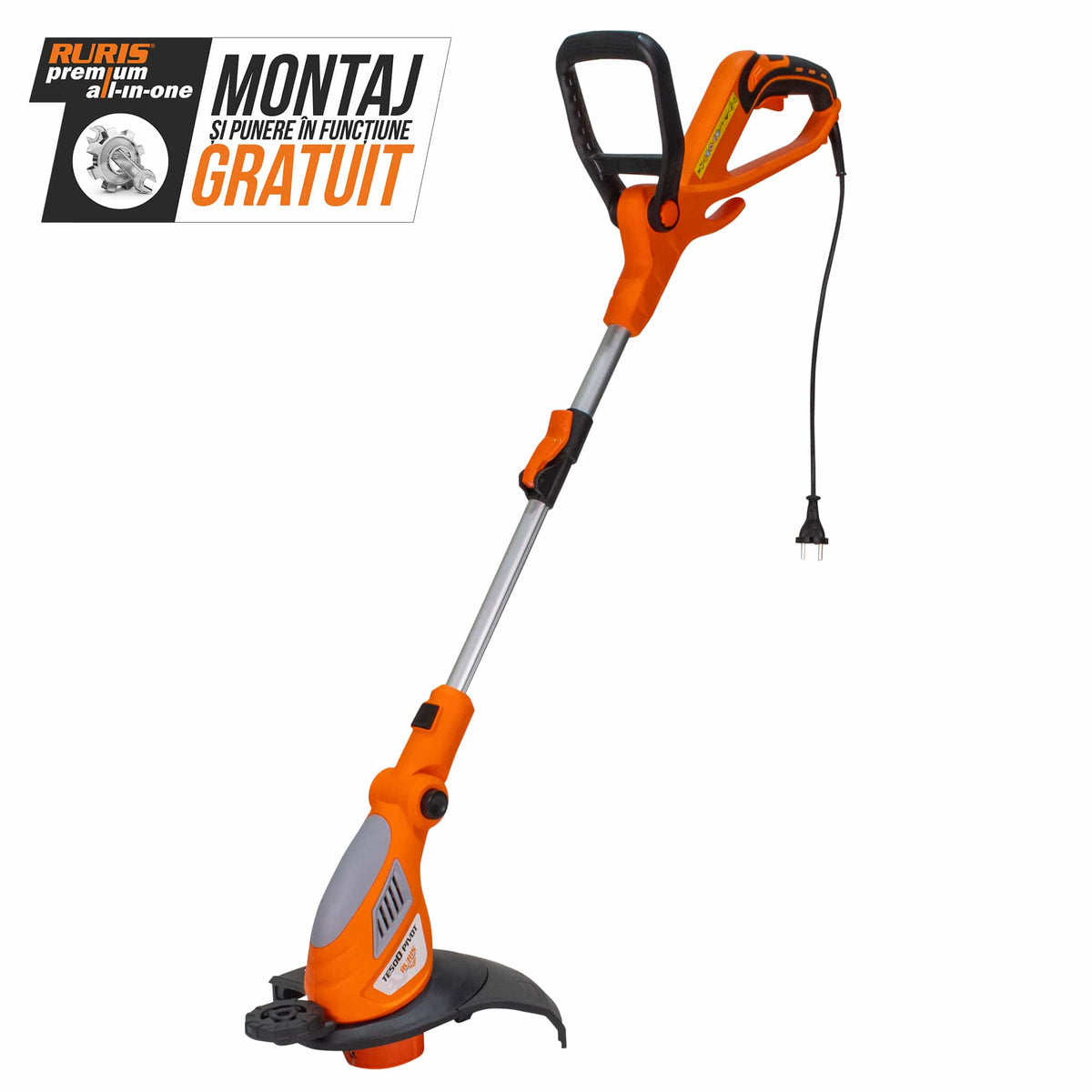 Ruris Trimmer iarba Trimmer electric RURIS TE500 Pivot | 500W, 230-240V / 50Hz, Viteză de rotaţie 14000 rpm