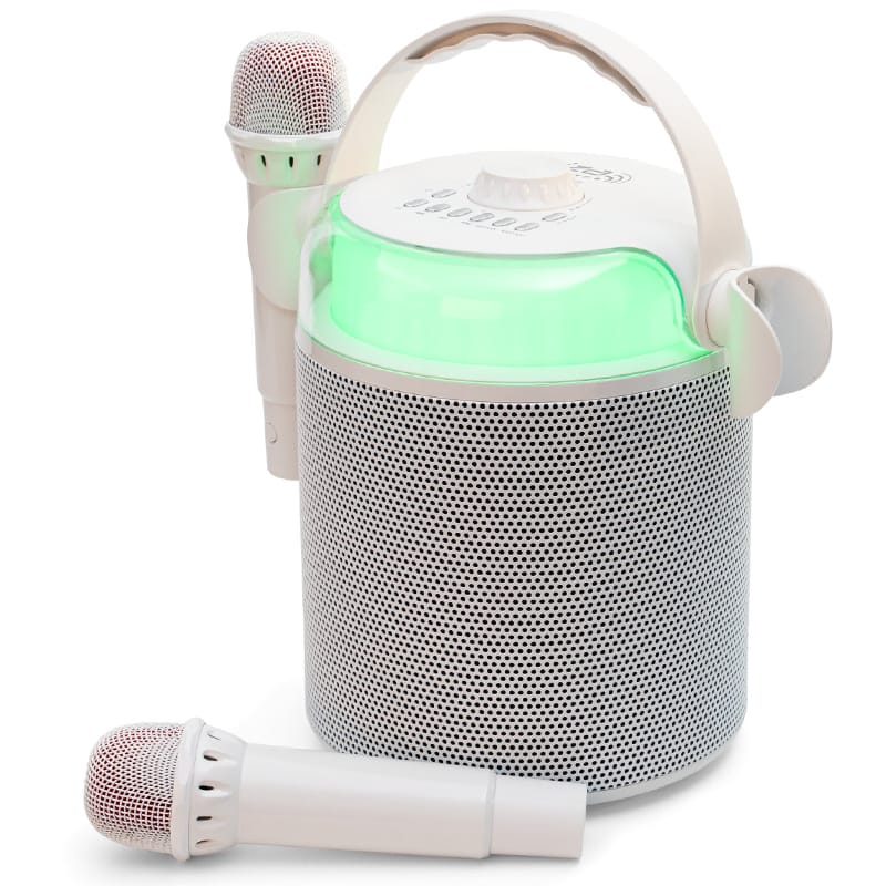 Ibiza Sound Boxa Bluetooth Boxa Karaoke Ibiza Sound KARAHOME-WH | 120W, Bluetooth, 2 Microfoane Wireless, Alb