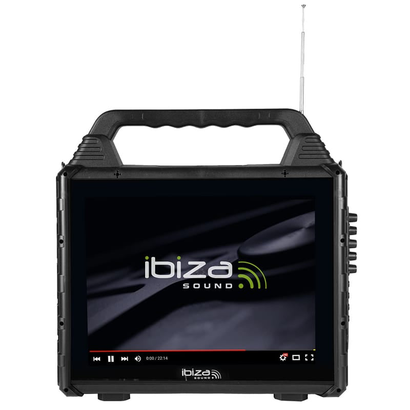 Ibiza Sound Boxa portabila Set Karaoke Ibiza Sound KARAVISION | Ecran 14.1", Bluetooth, 2 Microfoane VHF, USB/SD, FM