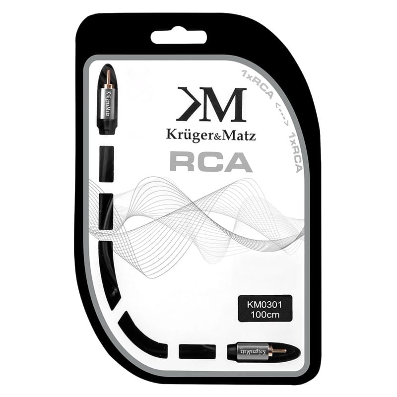 Kruger Matz Cablu RCA Cablu RCA Kruger Matz KM0301 | 1RCA-1RCA, 1.0m