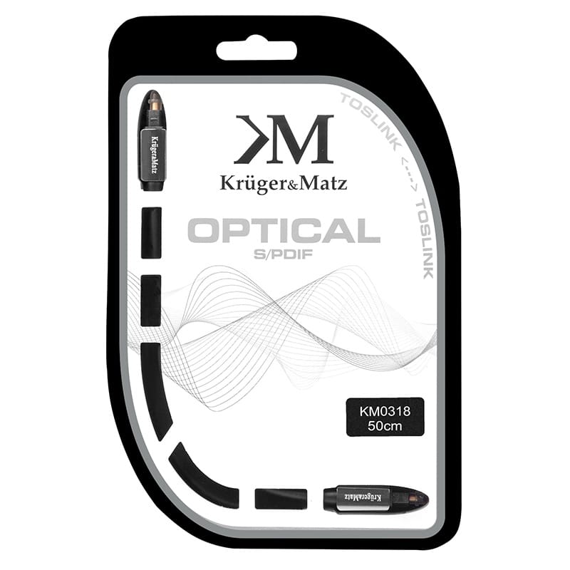 Kruger Matz Cablu Cablu Optic Kruger Matz KM0318 | Toslink-Toslink, 0.5m