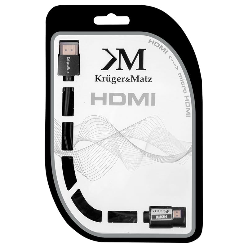 Kruger Matz Cablu HDMI Cablu HDMI Kruger&Matz KM0327 | HDMI A-D, 1.8m