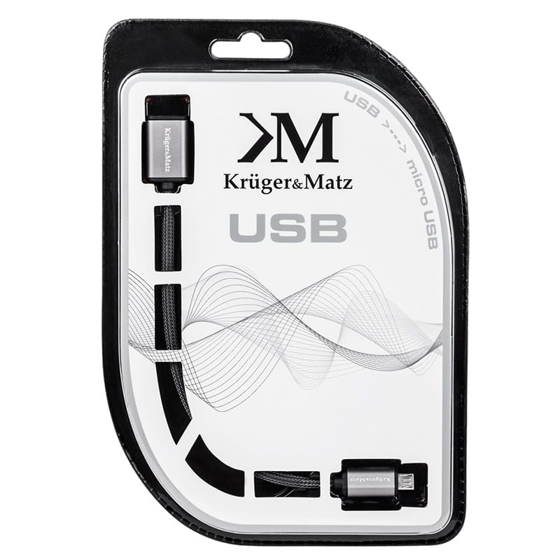Kruger Matz Cablu USB Cablu Prelungitor Kruger Matz KM0332 | USB-Micro USB, 1m