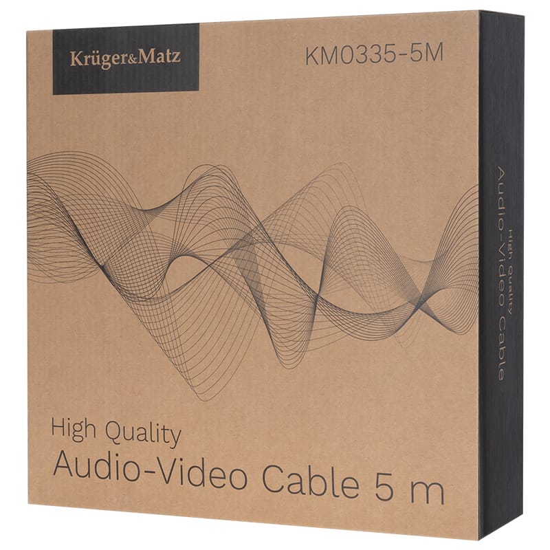 Kruger Matz Cablu Cablu Difuzor Kruger Matz KM0335-5M | Mufe Banana, Cupru 15AWG, 5m