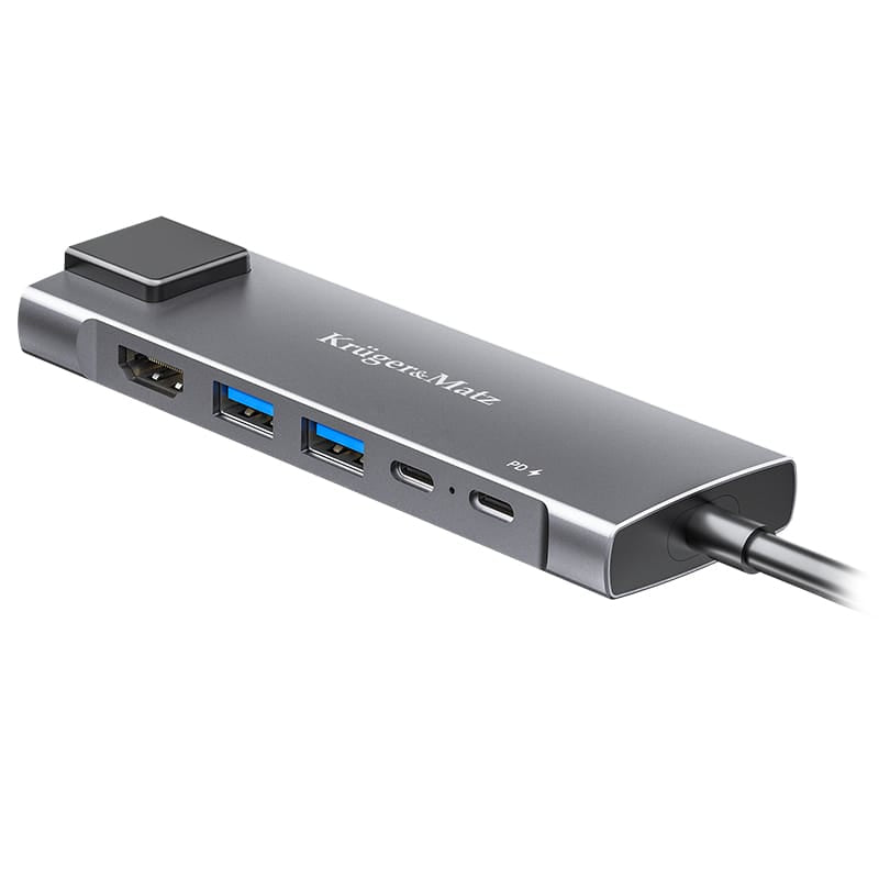 Kruger Matz ADAPTOR HUB USB TIP C HDMI/2X USB3.0/2X USB TIP C/RJ45