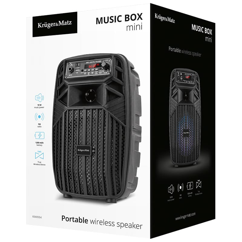 Kruger Matz Boxa Bluetooth Boxa Bluetooth Kruger Matz KM0554 | Portabila, Mini, Music Box
