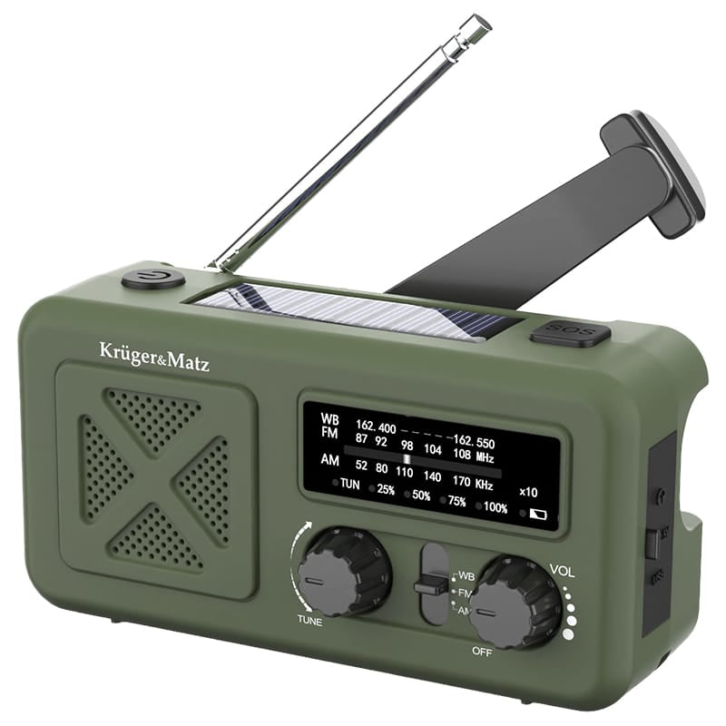 Kruger Matz Radio portabil Radio Portabil Kruger Matz KM0835 | Solar, 2000mAh, Multifunctional