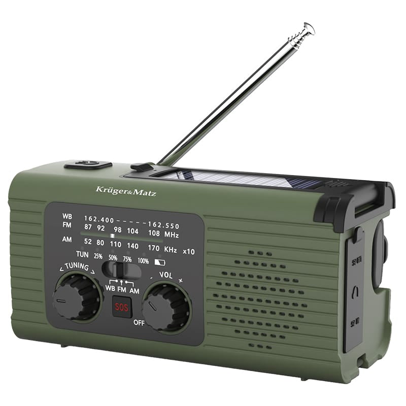 Kruger Matz Radio portabil Radio Portabil Kruger Matz KM0836 | Solar, 5000mAh, Multifunctional