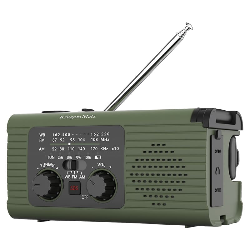Kruger Matz Radio portabil Radio Portabil Kruger Matz KM0836 | Solar, 5000mAh, Multifunctional