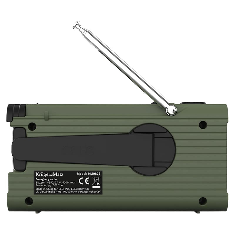 Kruger Matz Radio portabil Radio Portabil Kruger Matz KM0836 | Solar, 5000mAh, Multifunctional