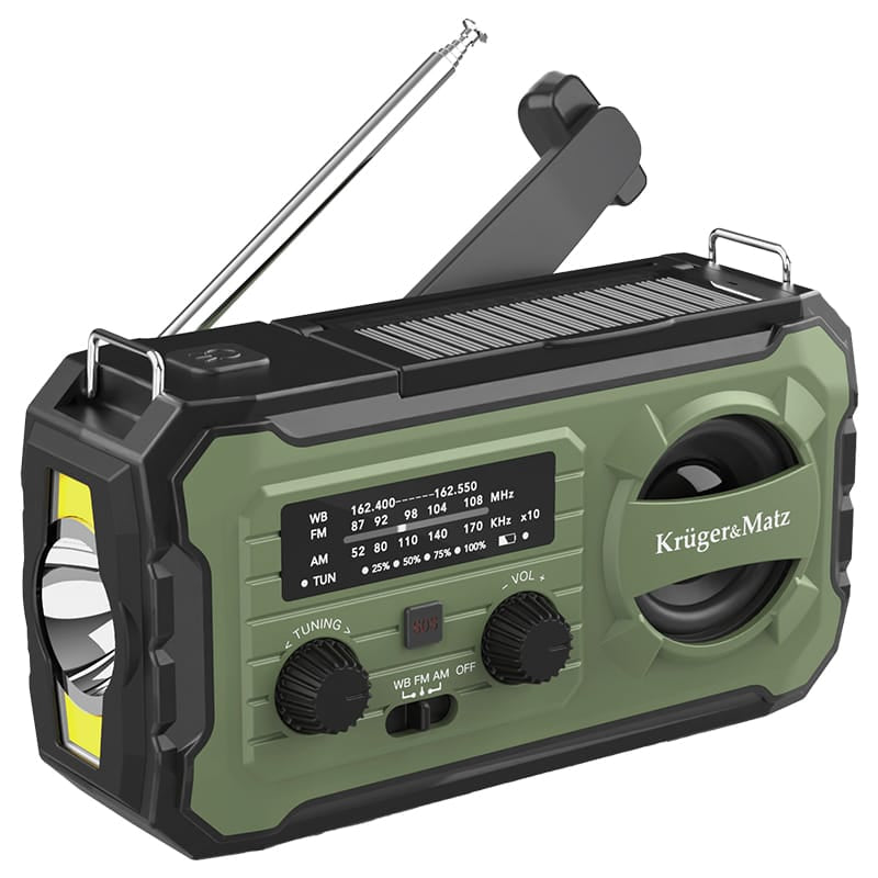 Kruger Matz Radio portabil Radio Portabil Kruger Matz KM0837 | Solar, 10000mAh, Multifunctional