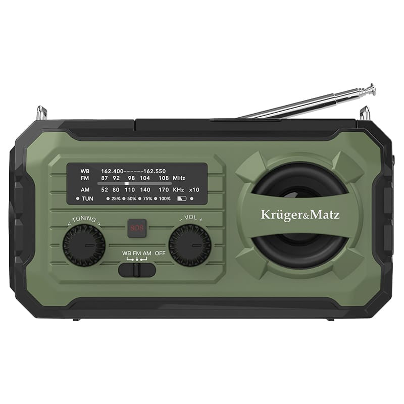 Kruger Matz Radio portabil Radio Portabil Kruger Matz KM0837 | Solar, 10000mAh, Multifunctional