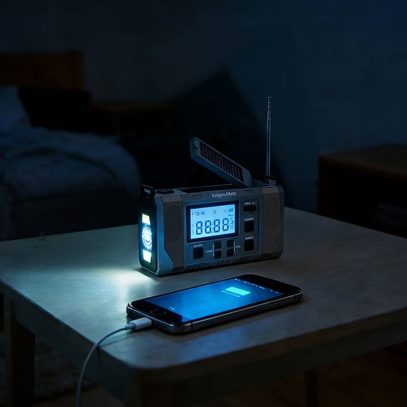 Kruger Matz Radio portabil Radio Portabil Kruger&Matz KM0838 | Solar, 10000mAh, Multifunctional