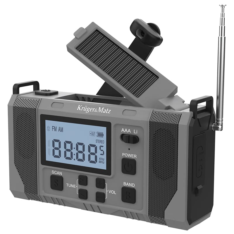 Kruger Matz Radio portabil Radio Portabil Kruger&Matz KM0838 | Solar, 10000mAh, Multifunctional
