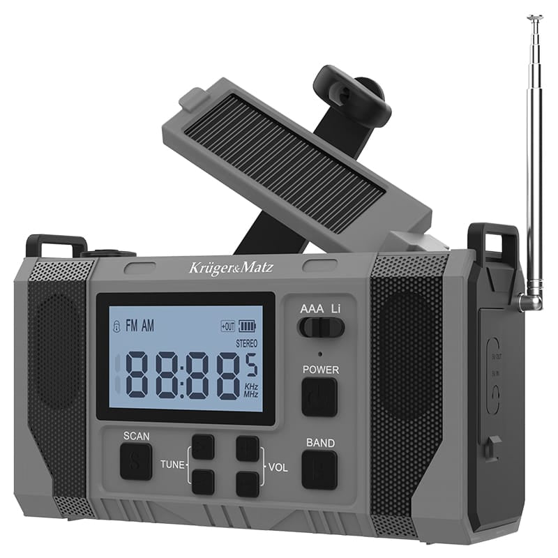 Kruger Matz Radio portabil Radio Portabil Kruger&Matz KM0838 | Solar, 10000mAh, Multifunctional