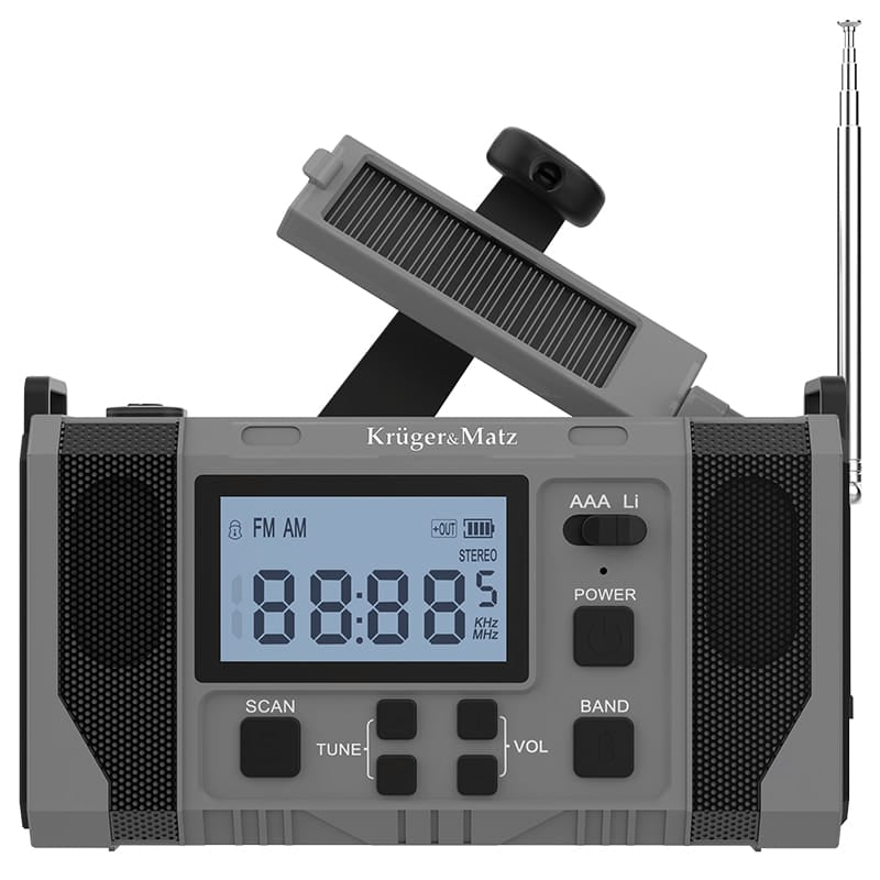 Kruger Matz Radio portabil Radio Portabil Kruger&Matz KM0838 | Solar, 10000mAh, Multifunctional