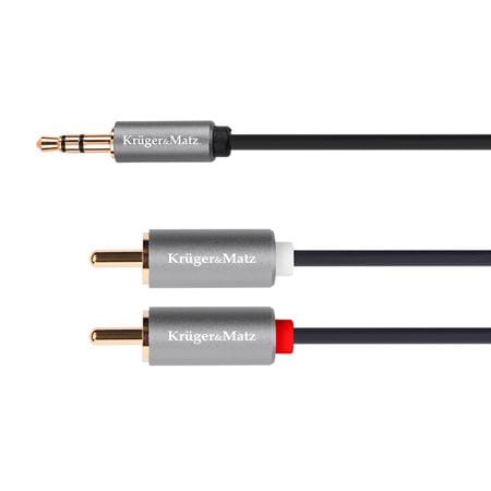 Kruger Matz Cablu RCA Cablu Kruger Matz KM1214 | Jack 3.5mm - 2RCA, 1.8m