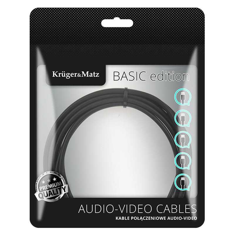 Kruger Matz Cablu USB-C Cablu USB-C Kruger Matz KM1261 | Type-C la Type-C, 2.5m