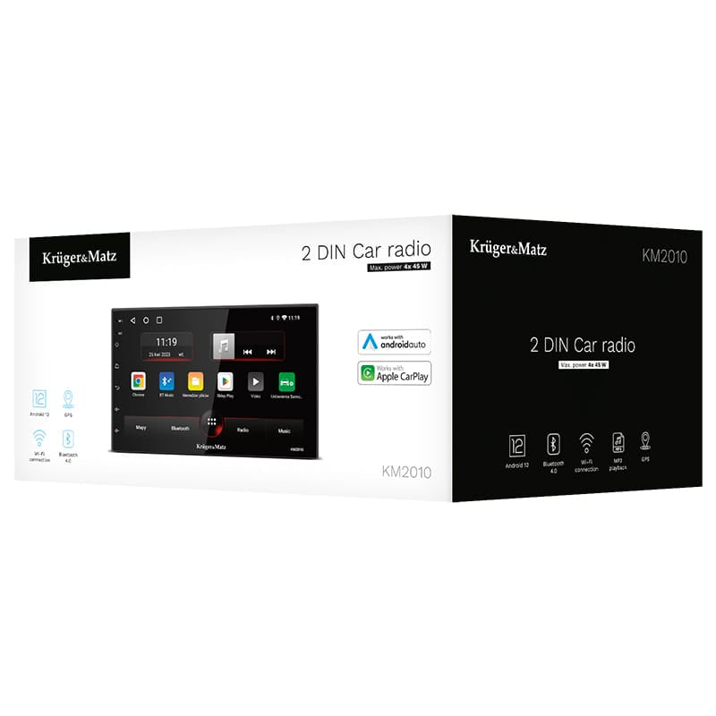 Kruger Matz Player auto Player Auto Kruger&Matz KM2010 | 2 DIN, CarPlay, Android Auto