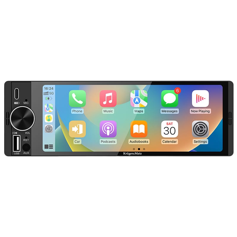 Kruger Matz Player auto Player Auto Kruger&Matz KM2016 | 1 DIN, 4x60W, CarPlay, Android Auto