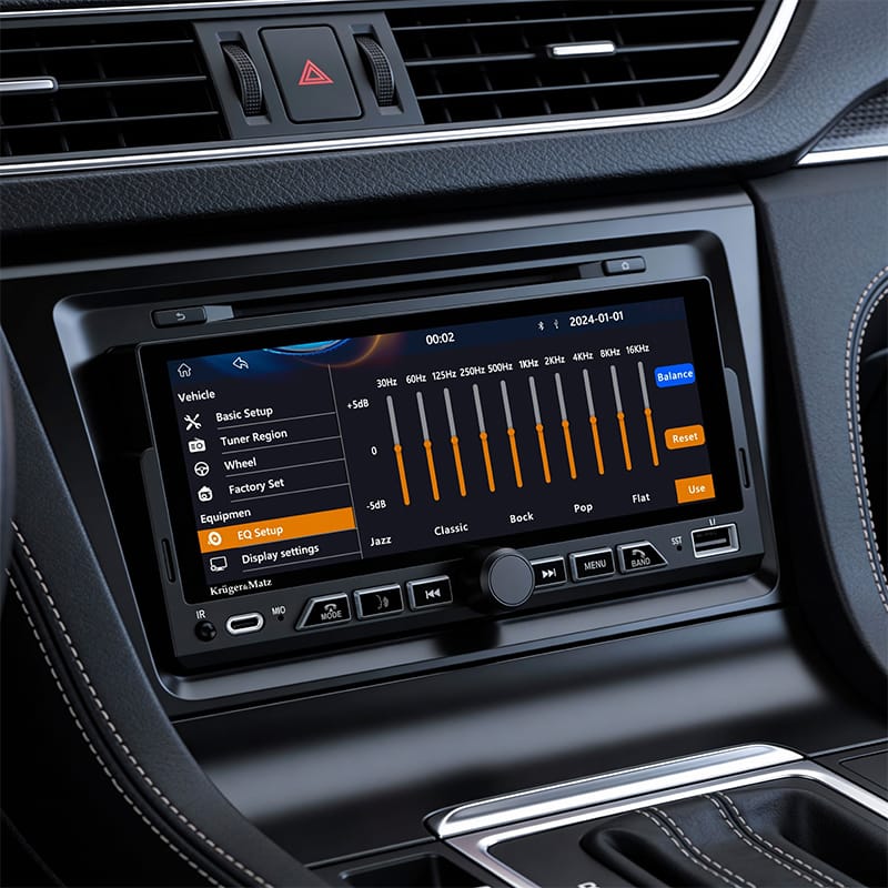 Kruger Matz Player auto Player Auto Kruger&Matz KM2017 | 1 DIN, 4x60W, CarPlay, Android Auto