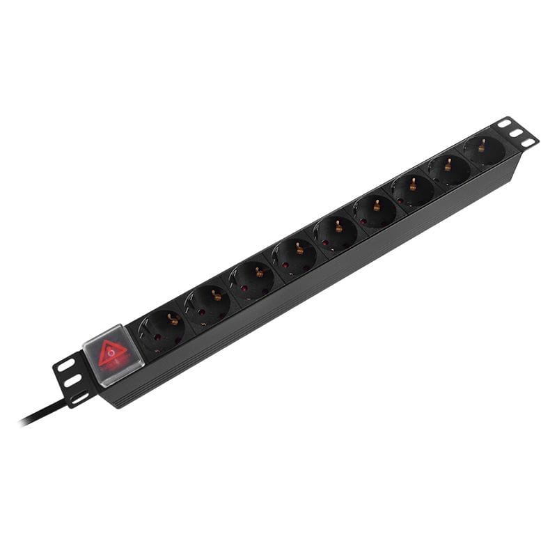 Emtex PDU RACK 19 INCH 9 PRIZE SWITCH 16A 2M EMTEX